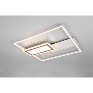 Plafoniera Spiro, RL NOW, 53x50x6.2 cm, 32W, 1x SMD, metal, gri/natur imagine