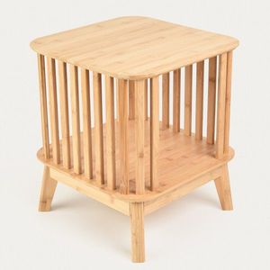 Noptiera Lemn, Homla, 40x40x45 cm, bambus, natur imagine