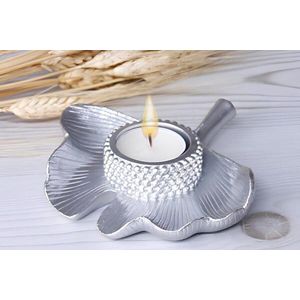 Decoratiune, CY0343, 13x14 cm, Poliester, Argintiu imagine