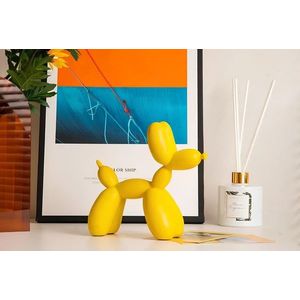 Decoratiune, CY0407, 17x8x22 cm, Poliester, Galben imagine