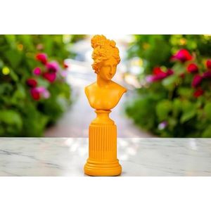 Decoratiune, CY0431, 9x17x9 cm, Poliester, Portocaliu imagine