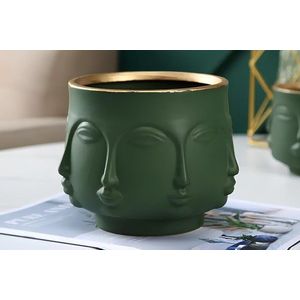 Ghiveci, CY0392, 20x12x20 cm, Poliester, Verde imagine