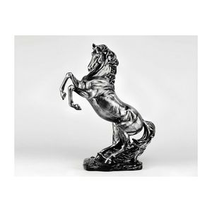 Decoratiune, CY0384, 32x8x17 cm, Poliester, Negru/Argintiu imagine