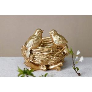 Decoratiune, CY0452, 14x13x14 cm, Poliester, Auriu imagine