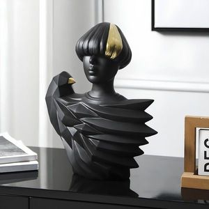 Decoratiune, CY0323, 30x24x11 cm, Poliester, Negru imagine