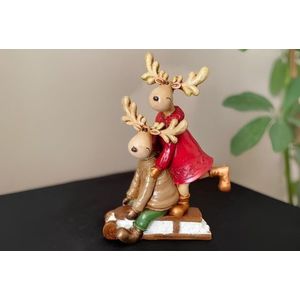 Decoratiune, CY0693, 18x10x13 cm, Poliester, Maro imagine