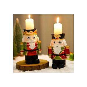 Set suporturi lumanari, CY0685, Poliester, Multicolor imagine