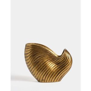 Decoratiune, Oyster, 9x23x28 cm, Poliester, Aur antic imagine