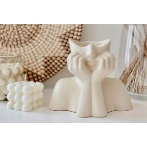 Vaza, Iskandinav Layd, Ceramica, Crem imagine