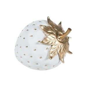 Decoratiune, Çilek Small, Poliester, Alb/Auriu imagine