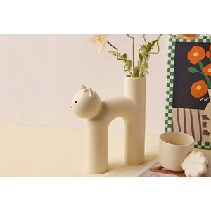 Vaza, CY0105, Ceramica, Crem imagine