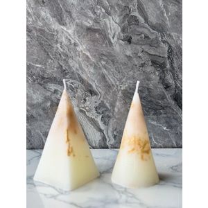 Set de lumanari, Glamour Candle 16M, 100% SOIA, Alb imagine