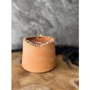 Lumanare, Glamour Candle 7TM, Beton, Portocaliu imagine