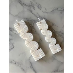 Set de lumanari, Glamour Candle 37ST, Beton, Alb imagine