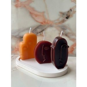 Set de lumanari, Glamour Candle 38ST, Beton, Multicolor imagine