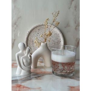 Set de lumanari, Glamour Candle 31ST, Beton, Alb imagine