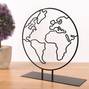 Decoratiune, Foglia, 22x20 cm, Metal, Negru imagine