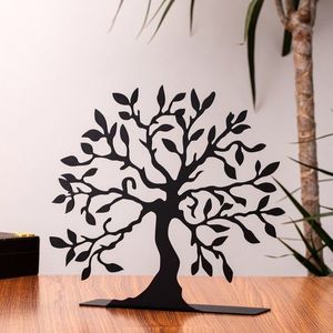 Decoratiune, Wood, 21x14 cm, Metal, Negru imagine