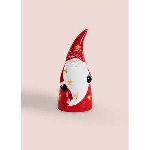 Decoratiune, SUS0146, 5x5x11 cm, Ceramica, Rosu/Alb imagine