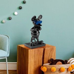 Decoratiune, Souris-4, 18x32x12 cm, Poliester, Negru/Albastru imagine