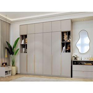 Dulap dormitor haine Inalt Bej/casmir 246 cm Auris C2 imagine