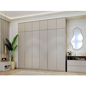 Dulap dormitor haine Inalt Bej/casmir 246 cm Auris C1 imagine