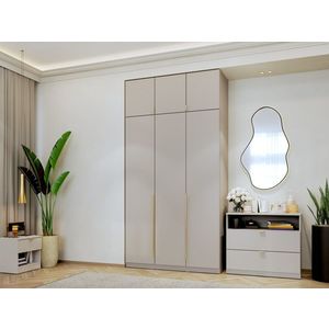 Dulap dormitor haine Inalt Bej/casmir 3U Auris imagine