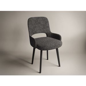 Scaun Berna Tapitat Gri Inchis Negru imagine