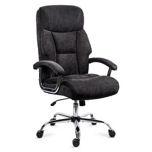 Scaun directorial din stofă cu arcuri și bază metalică OFF 709 negru imagine