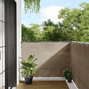 vidaXL Paravan de balcon, gri taupe, 120x1000cm, 100% poliester oxford imagine