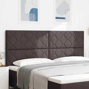 vidaXL Tăblie cap Maro închis 200 cm țesătură imagine