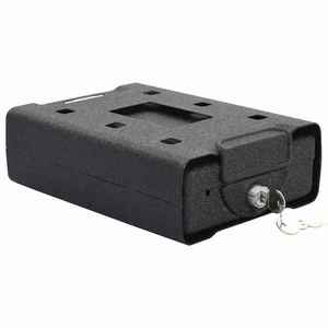vidaXL Seif pentru mașină cu blocare Negru 22 x 16 x 7 cm Oțel imagine