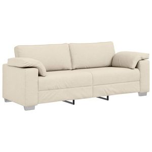 vidaXL Sofa cu 3 locuri Bej 220 cm Material textil din in imagine