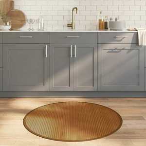 vidaXL Covor rotund, maro, 100 cm, bambus imagine