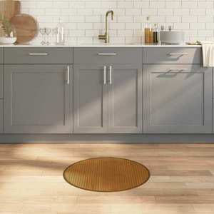 vidaXL Covor rotund, maro, 60 cm, bambus imagine