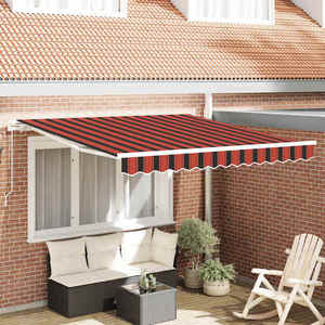 vidaXL Cortina Retractabilă Manual Portocalie și maro 300 x 250 cm imagine