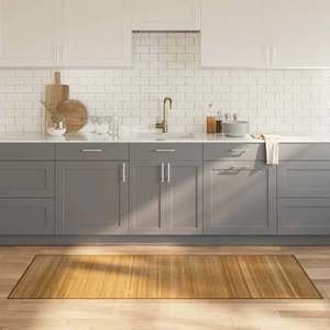 vidaXL Covor dreptunghiular, natural, 80x200 cm, bambus imagine