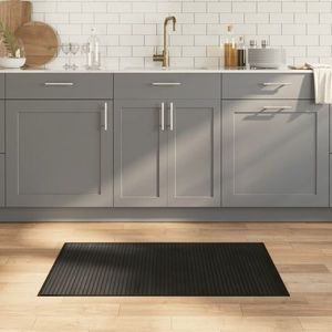 vidaXL Covor dreptunghiular, negru, 60x100 cm, bambus imagine