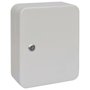 vidaXL Cutie pentru chei cu blocare Creme 20 x 7, 5 x 25 cm Oțel imagine