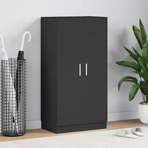 vidaXL Pantofar, negru, 55x35x108 cm, lemn prelucrat imagine