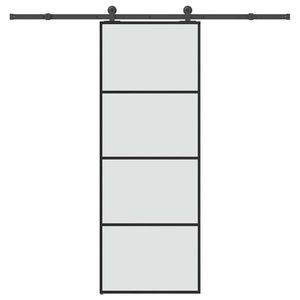vidaXL Ușă glisantă cu set feronerie, 76x205 cm, sticlă ESG/aluminiu imagine