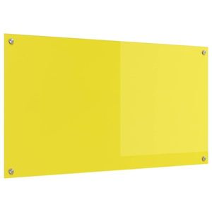 vidaXL Panou de bucătărie Galben 110 x 60 cm sticlă securizată imagine