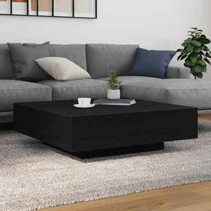 vidaXL Masă de cafea Stejar Negru 100 x 100 x 31 cm Lemn compozit imagine