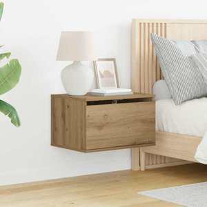 vidaXL Noptieră suspendată cu sertar Stejar Artizanal 50 x 36 x 30 cm imagine
