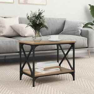 vidaXL Masă laterală Stejar Artizanal 55 x 38 x 45 cm Lemn compozit imagine