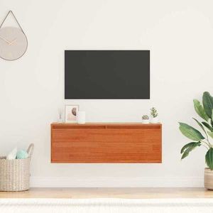 vidaXL Dulap de perete cu raft cu ușă Maroniu cerat 100 x 30 x 35 cm imagine