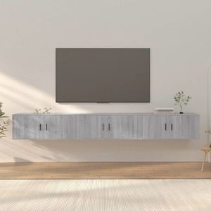vidaXL Dulapuri TV montate pe perete 3 buc. gri sonoma 100x34, 5x40 cm imagine