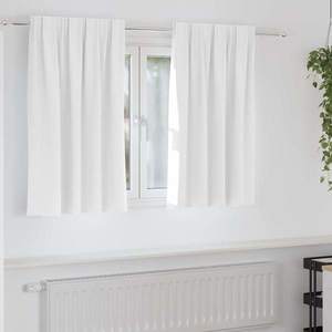 vidaXL Perdele Opaque cu Inel 2 pcs Alb strălucitor 140 x 140 cm imagine