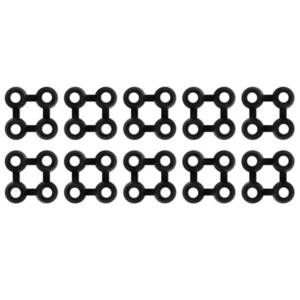 vidaXL Conectori covoraș, 10 buc., negru, cauciuc imagine