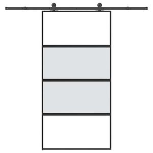 vidaXL Ușă glisantă cu set de feronerie sticlă temperată și aluminiu imagine